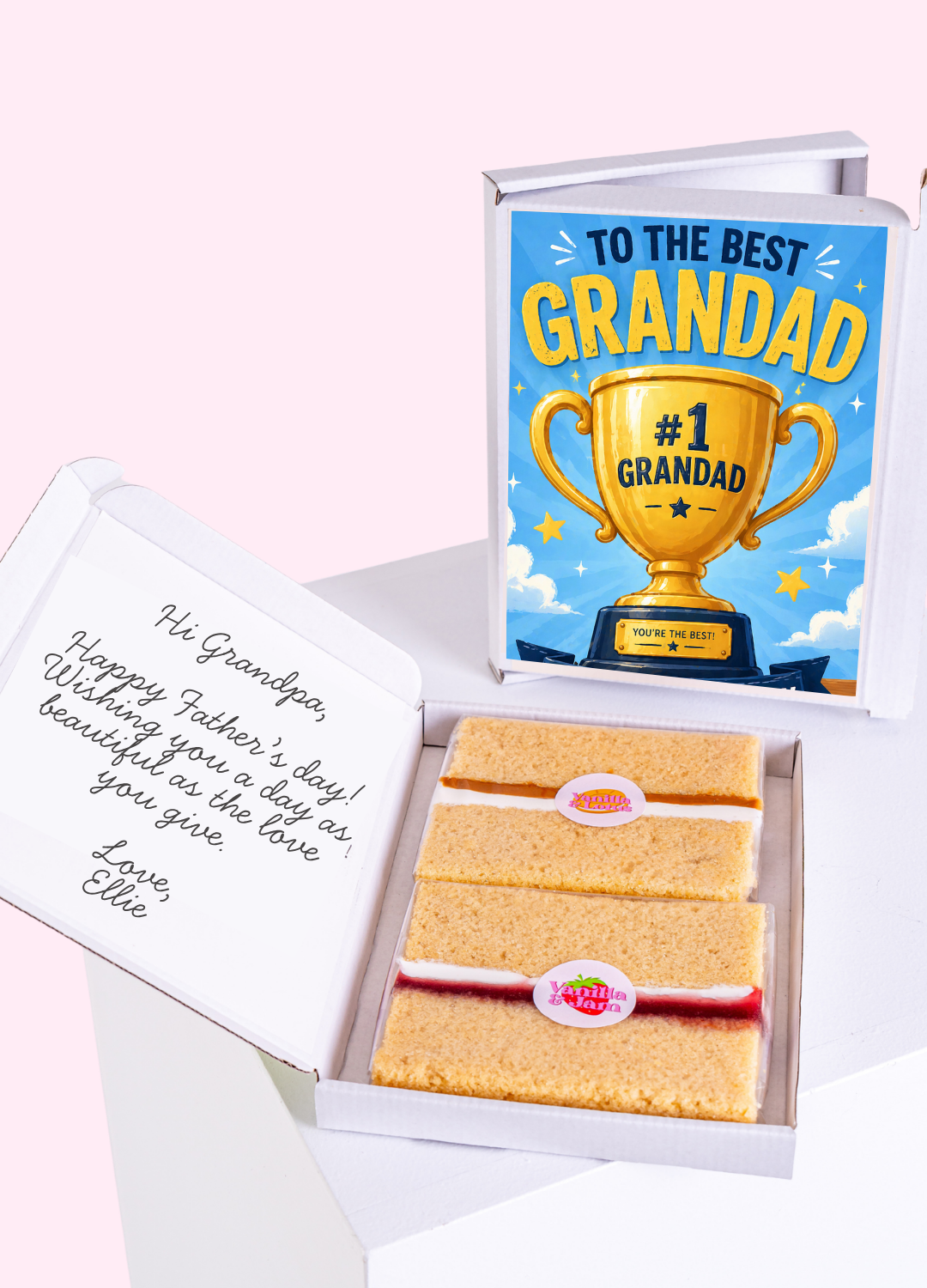 Golden Number One Grandad Cake Card | MailBakes