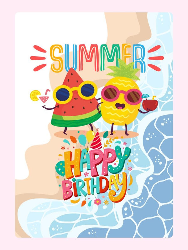 Summer Birthday Cake Card