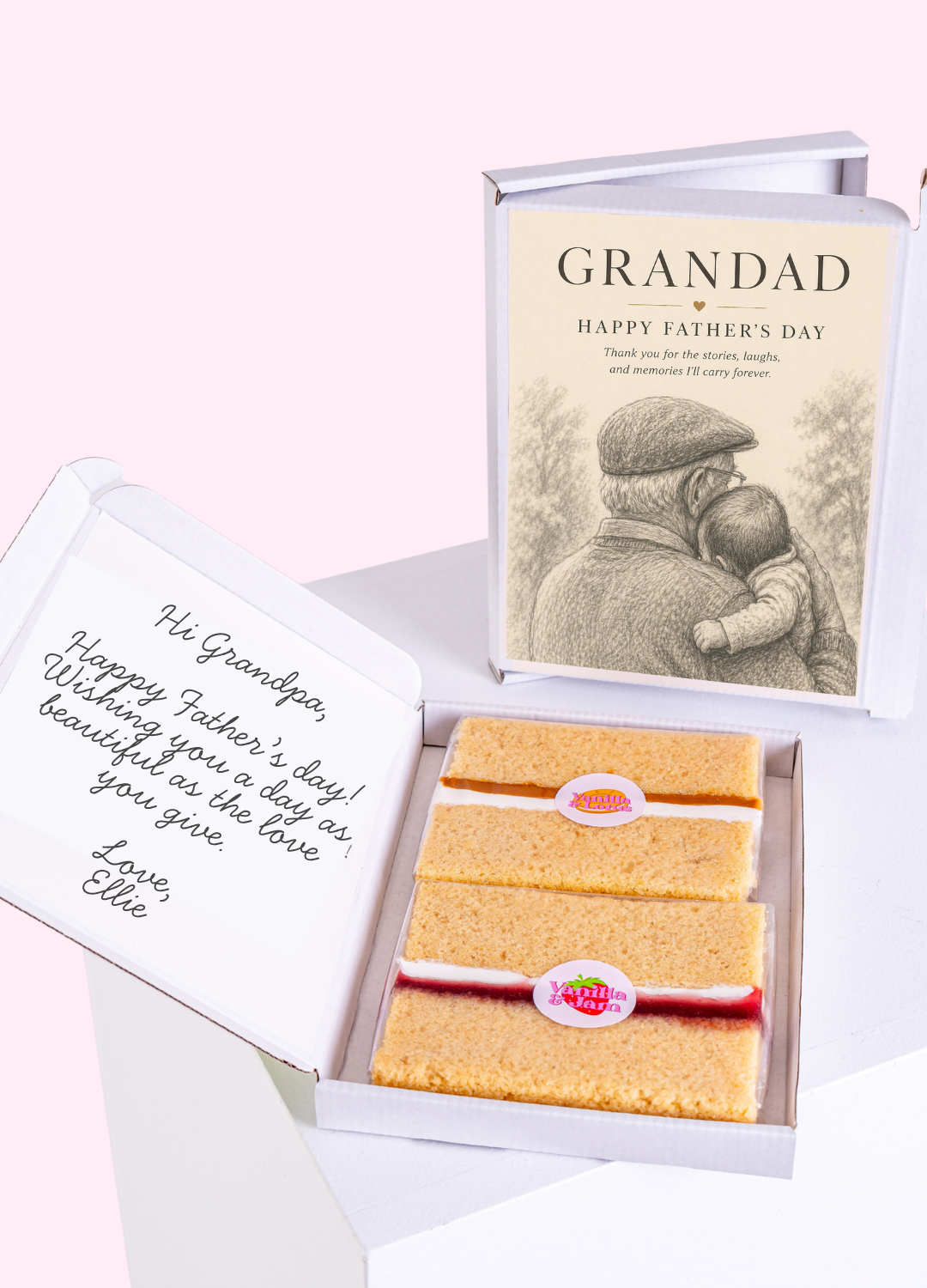 Precious Sketch Hug Grandad Cake Card | MailBakes