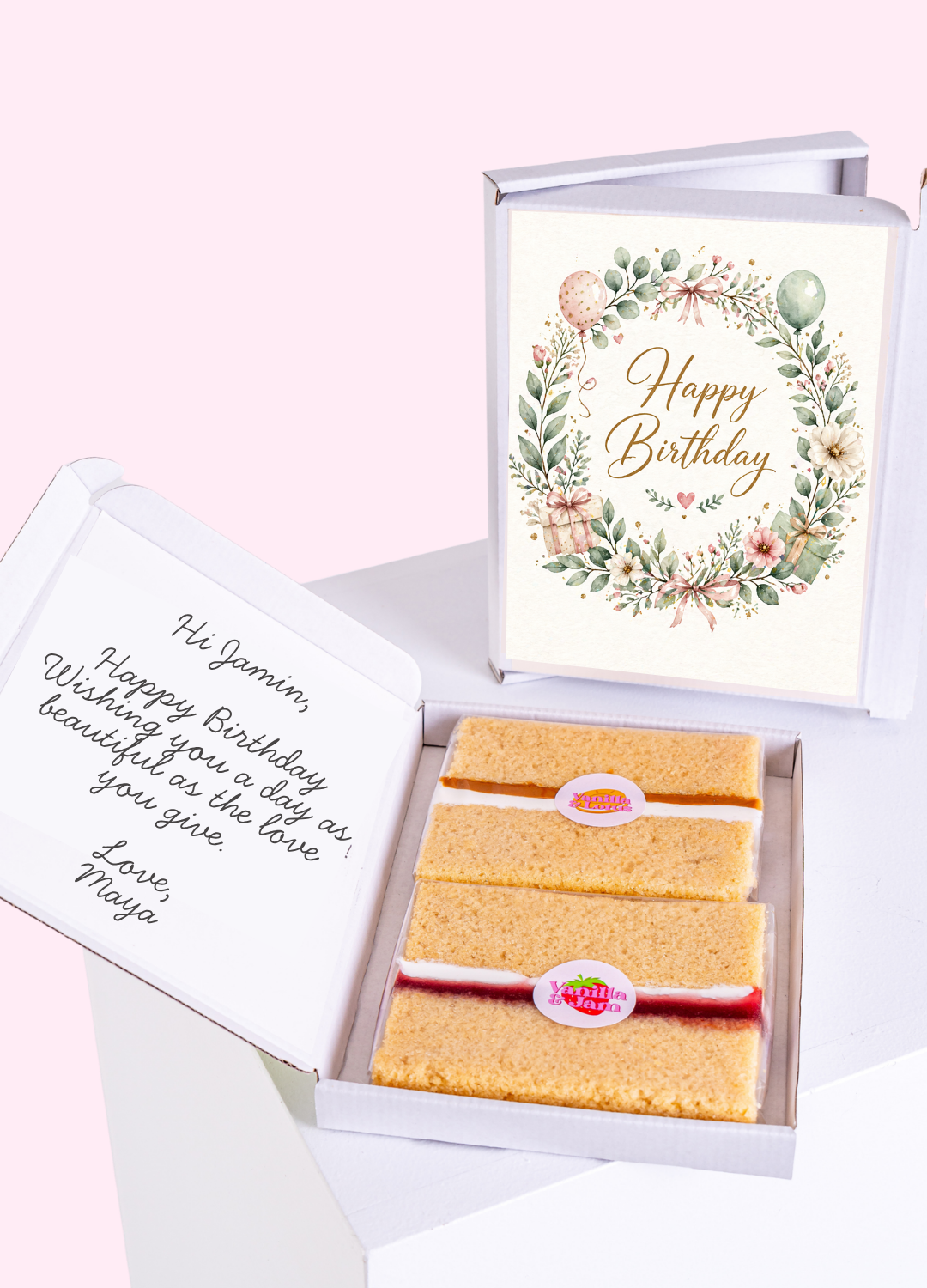 Elegant Floral Birthday Cake Card | MailBakes