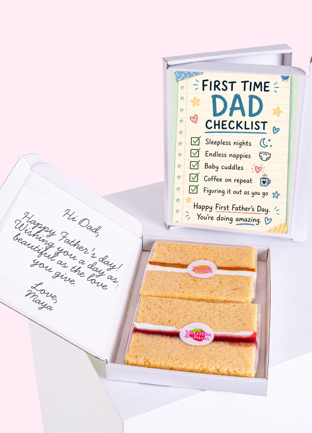 Doing Amazing Checklist 1st Father's Day Cake Card | MailBakes