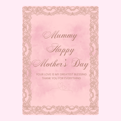 Happy Mother's Day card with floral frame...
