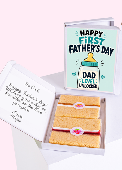 Dad Level Unlocked 1st Father's Day Cake Card | MailBakes