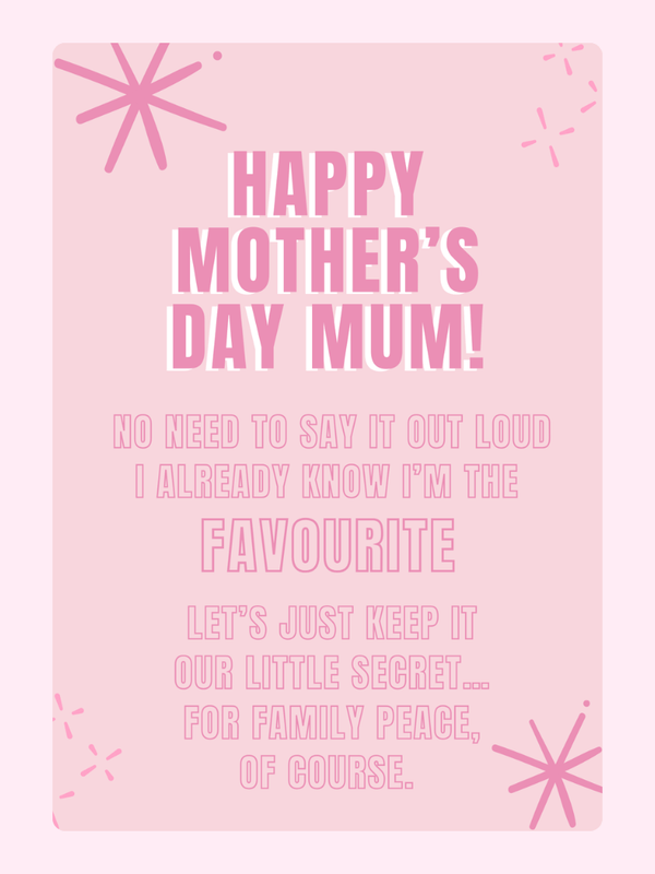Happy Mother's Day Mum4 Cake Card