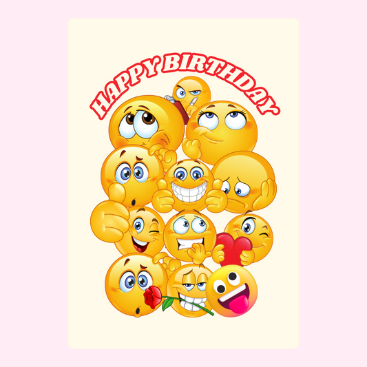 Happy Birthday emoji card