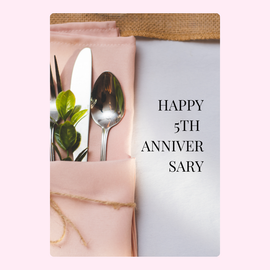 5th Anniversary table setting