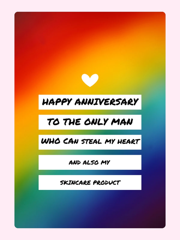 Happy Anniversary To The Only Man Cake Card, for a boyfriend