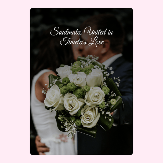 Wedding bouquet with couple, Soulmates United in Timeless Love