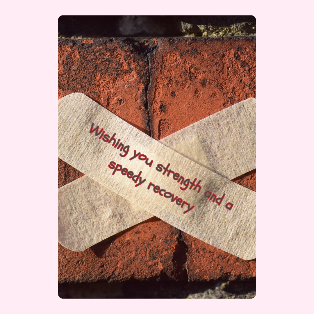 Speedy recovery message on brick, image 2