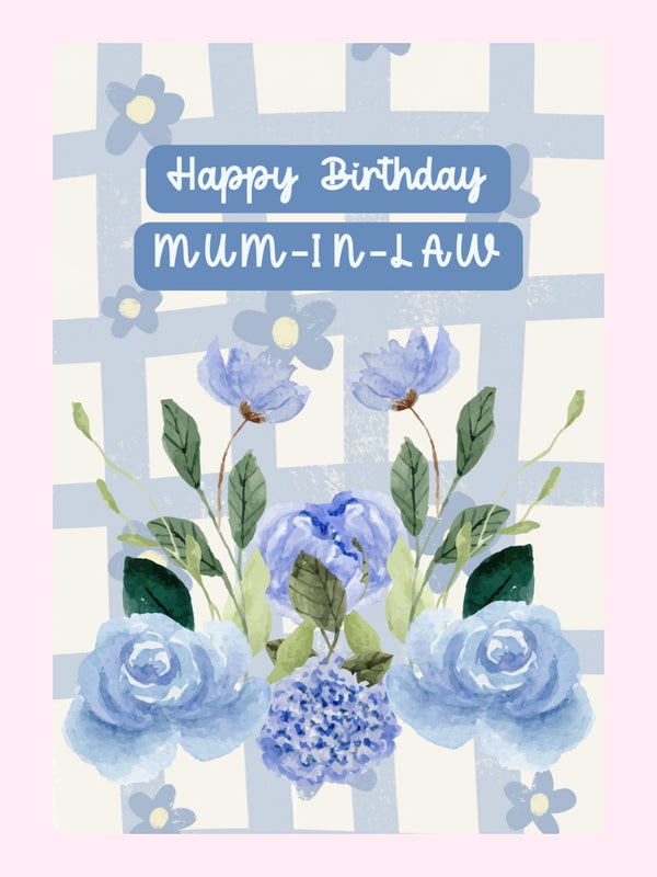 Happy Birthday Mum-in-Law Cake Card