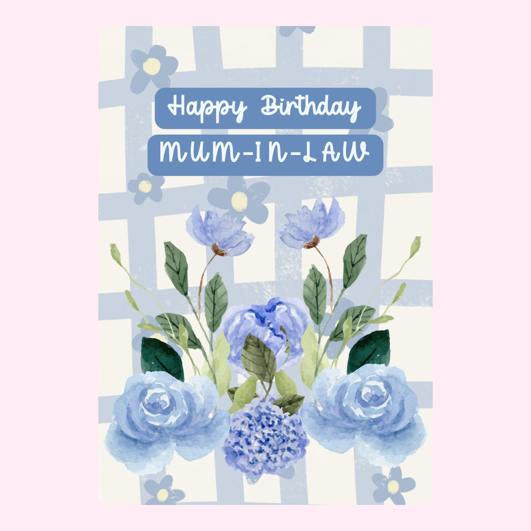 Floral birthday design for mum-in-law