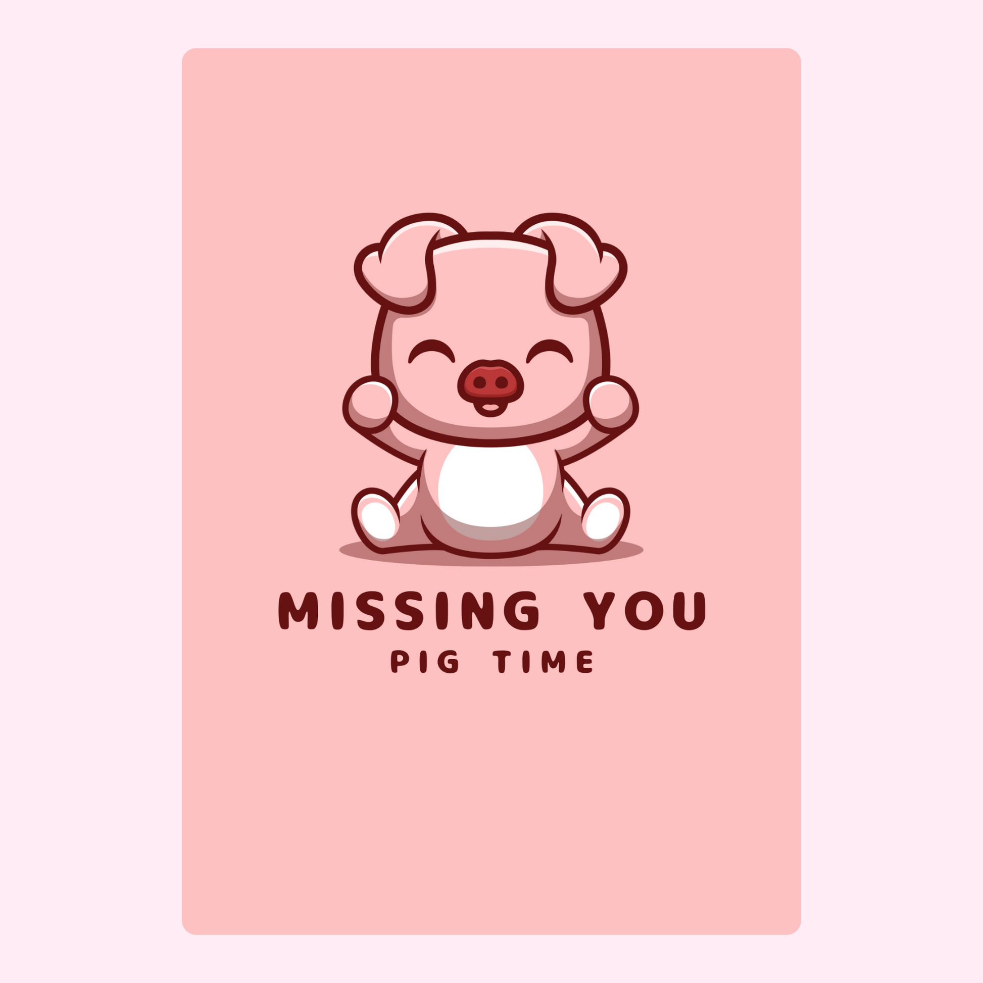 Cute pig Missing You card (2_ee2d175a-b93c)