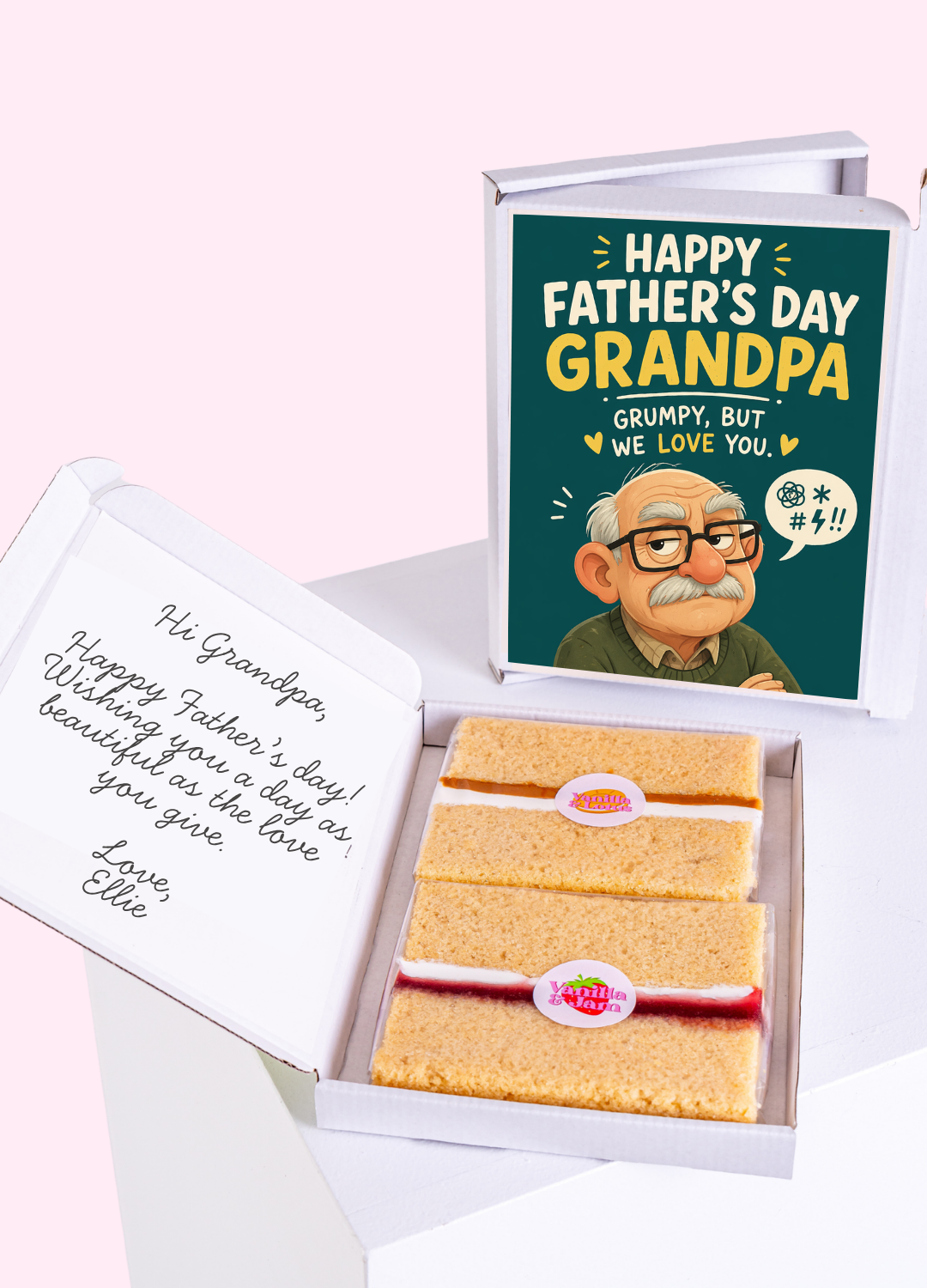 Grumpy But Lovable Grandpa Cake Card | MailBakes