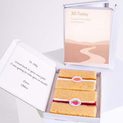 30 today birthday cake card with sponge cake