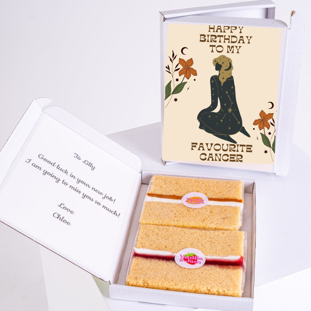 Cancer birthday gift with cake