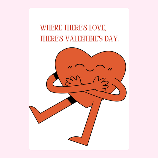 Valentine's Day card with hugging heart, 30_69cb1e1f