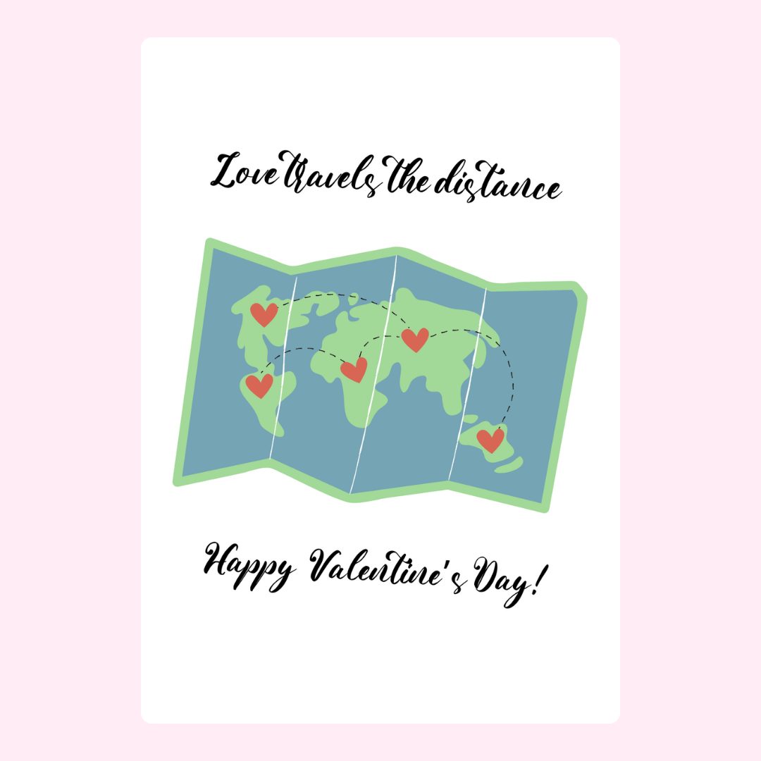 Love travels the distance map