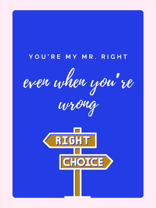 Right Choice Cake Card, for a husband