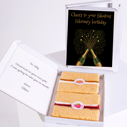 Birthday cake and card for Lilly - Cheers to your February birthday