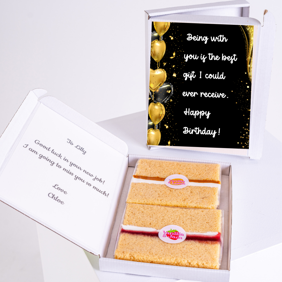 Birthday cake gift with card for Lilly.