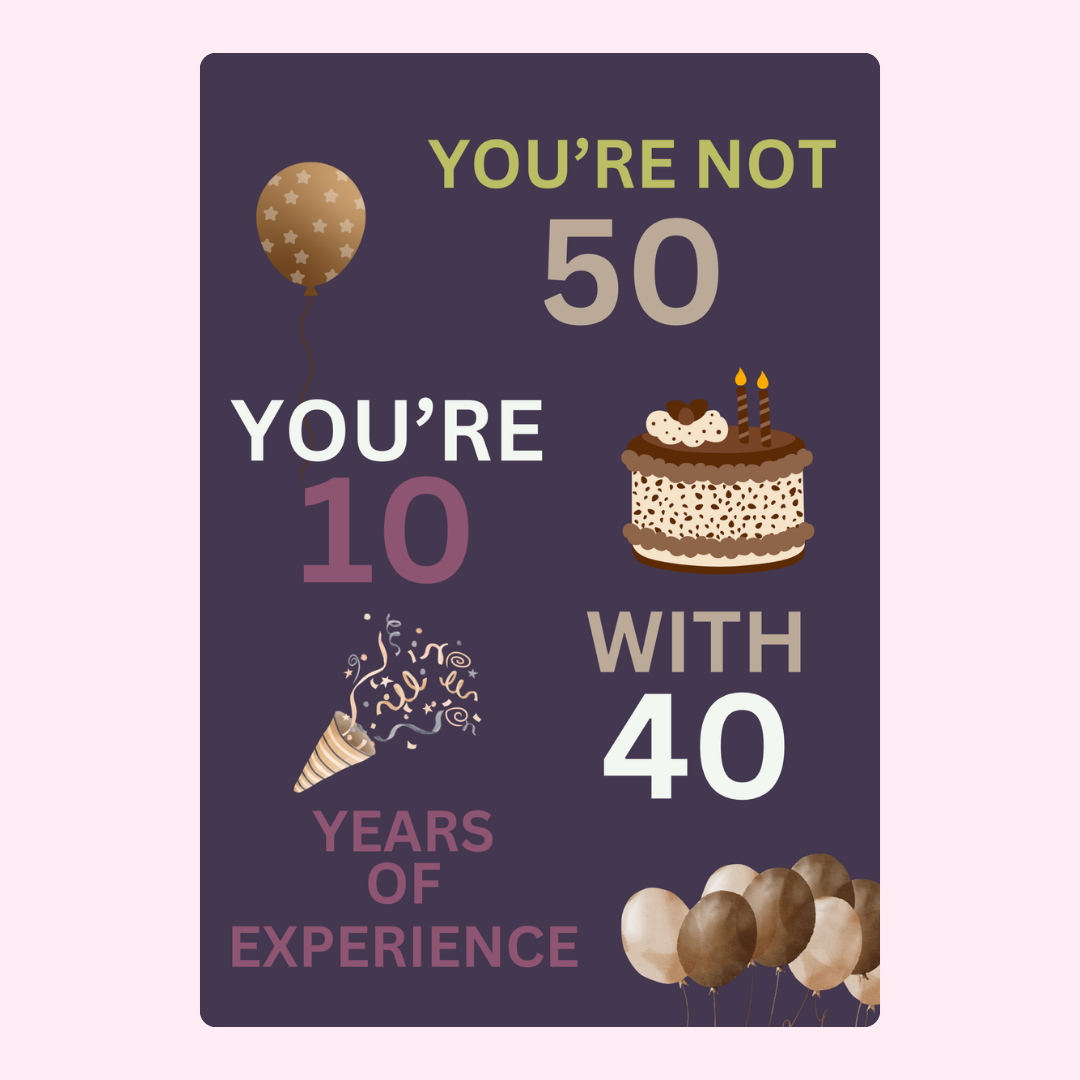 Funny 50th birthday card with 30 years experience