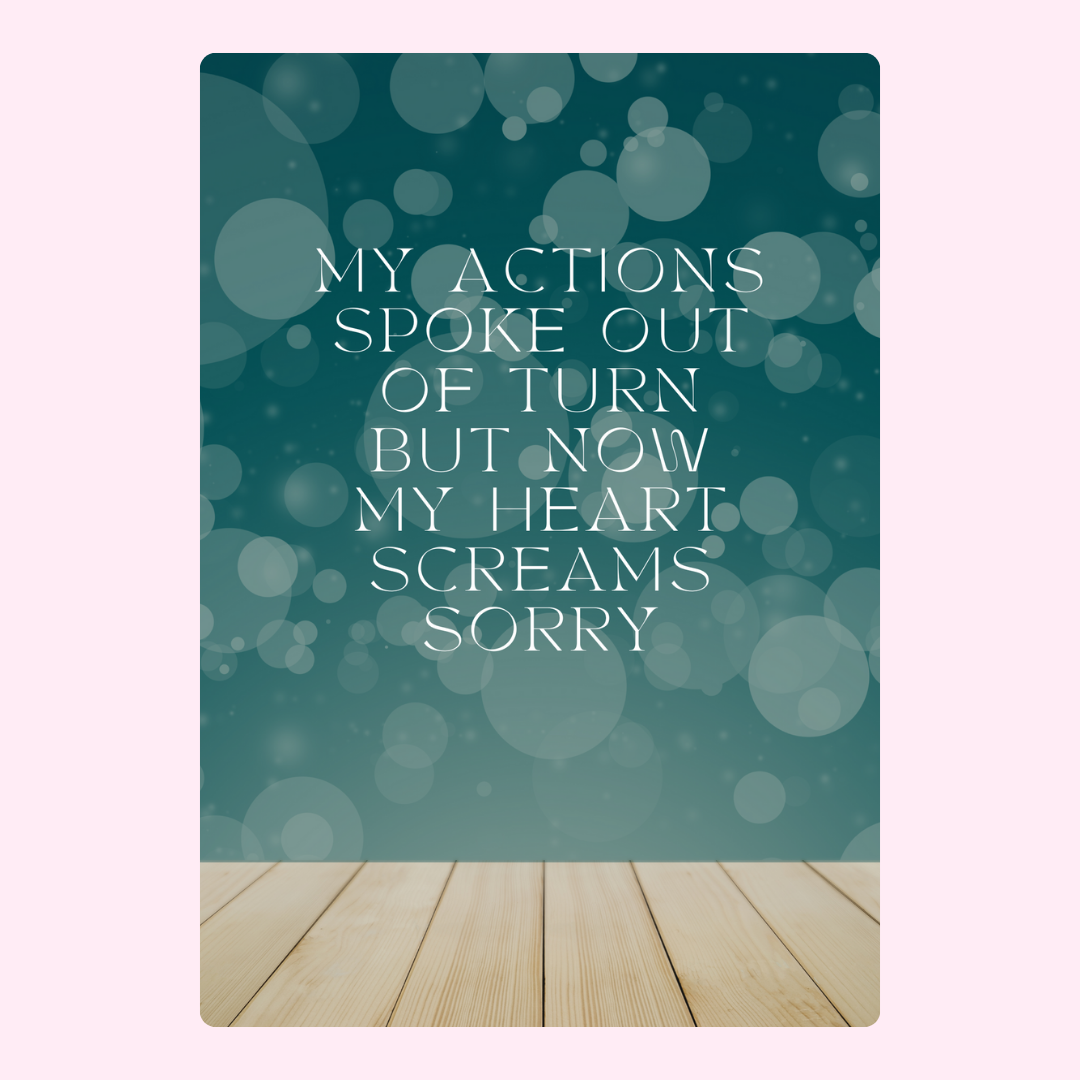 Sorry quote on bokeh background, image 31.