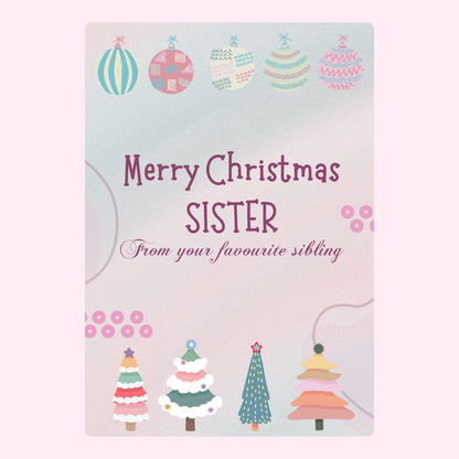 Christmas card for sister