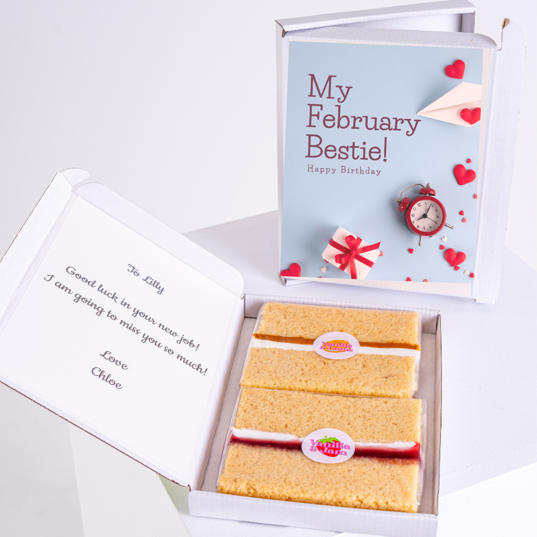 Birthday cake gift box for My February Bestie!