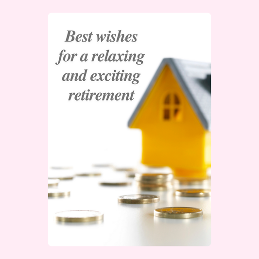 Retirement wishes with house and coins (image 31)