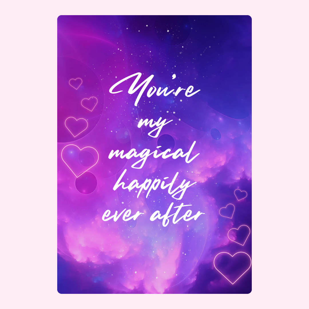Magical Happily Ever After card with hearts (31_eff7178a)