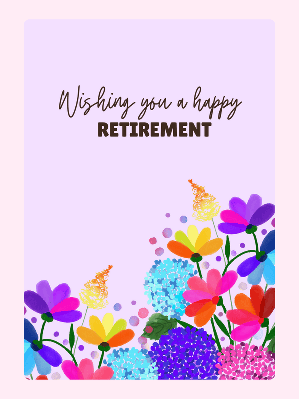 Wishing You A Happy Retirement Cake Card