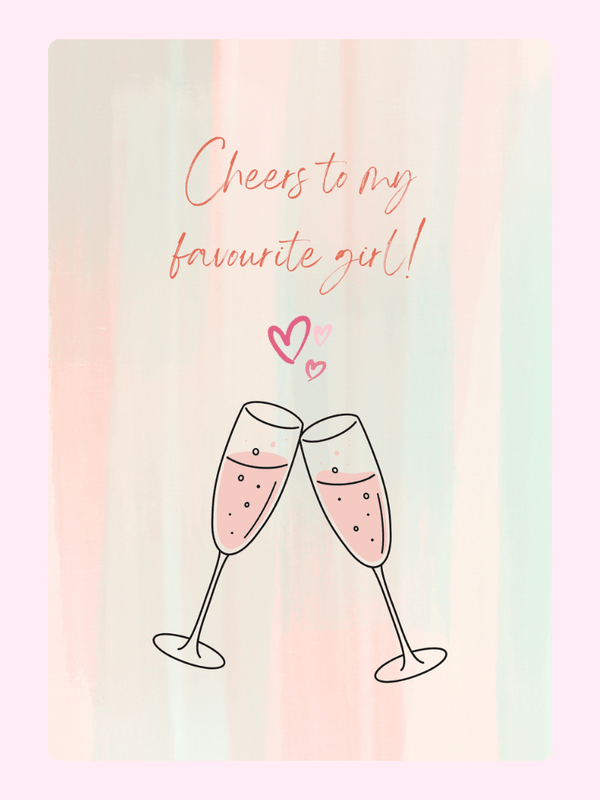 Happy Galentine Day17 Cake Card, for kids