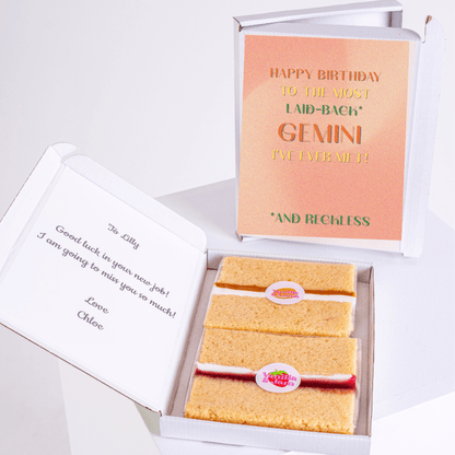 Birthday cake for Gemini with message, 32_25bcaeed