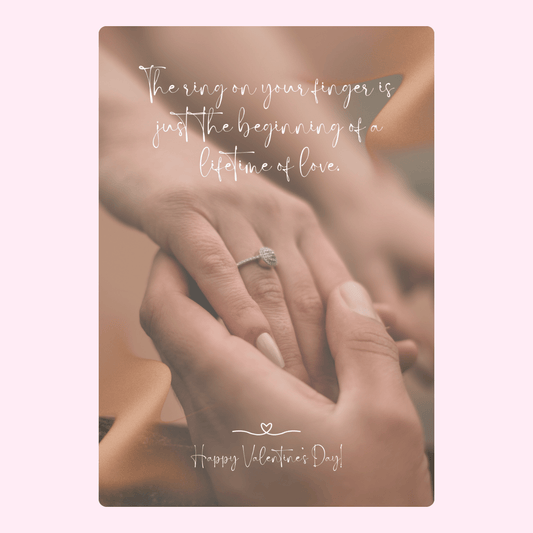 Valentine's Day ring proposal, lifetime of love.