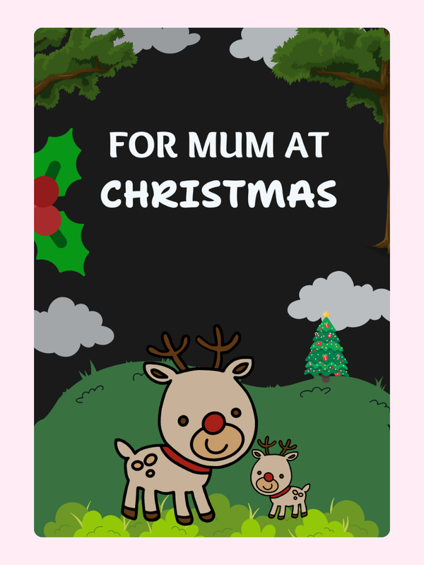 Christmas card for Mum with reindeer