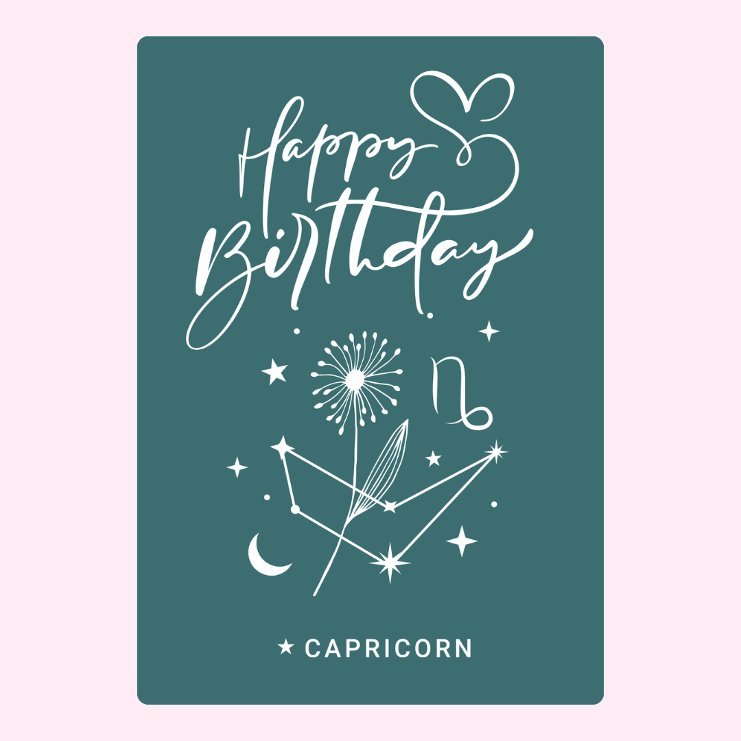 Capricorn birthday card