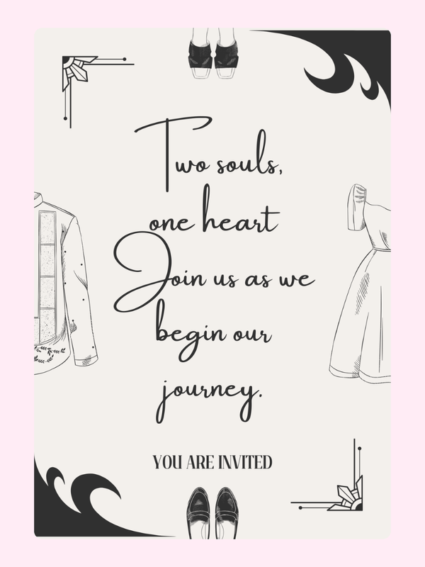 Wedding invitation with Two souls, one heart - 32_af5419ea