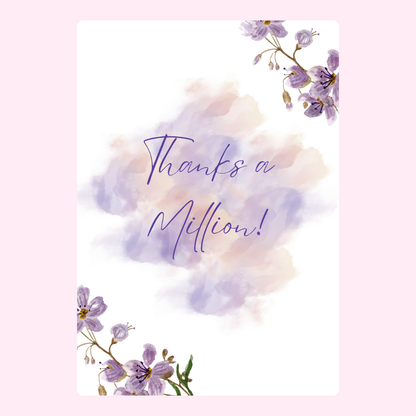 Thanks a Million card with purple flowers (33_4511be20)