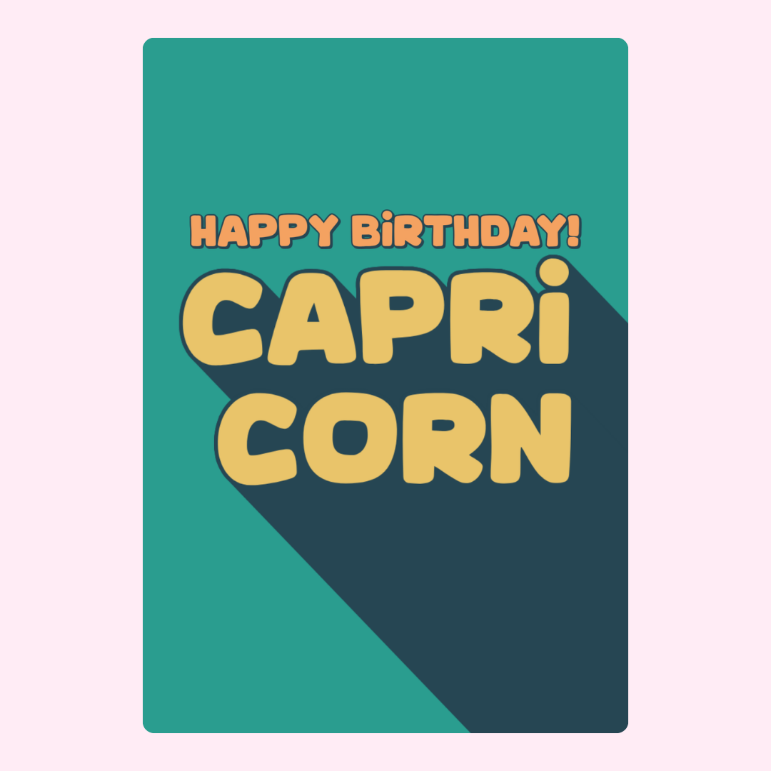 Capricorn birthday card