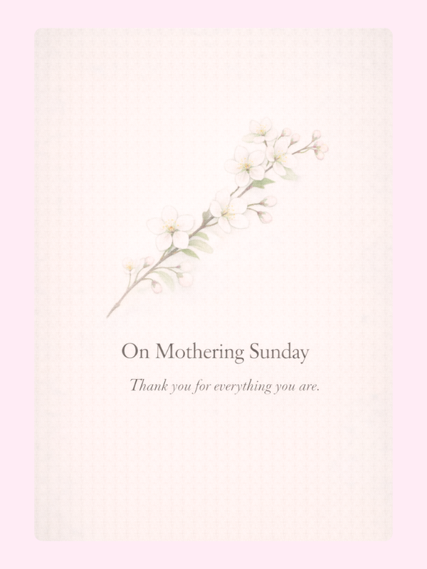 Mothering Sunday Blossom Branch Cake Card