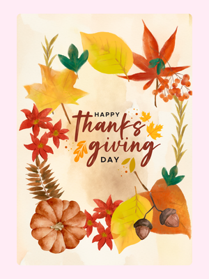 Happy Thanksgiving Day - Leaves