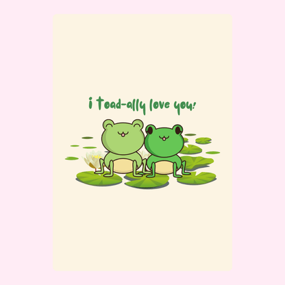 Cute frog illustration I toad-ally love you - 34_0819419a