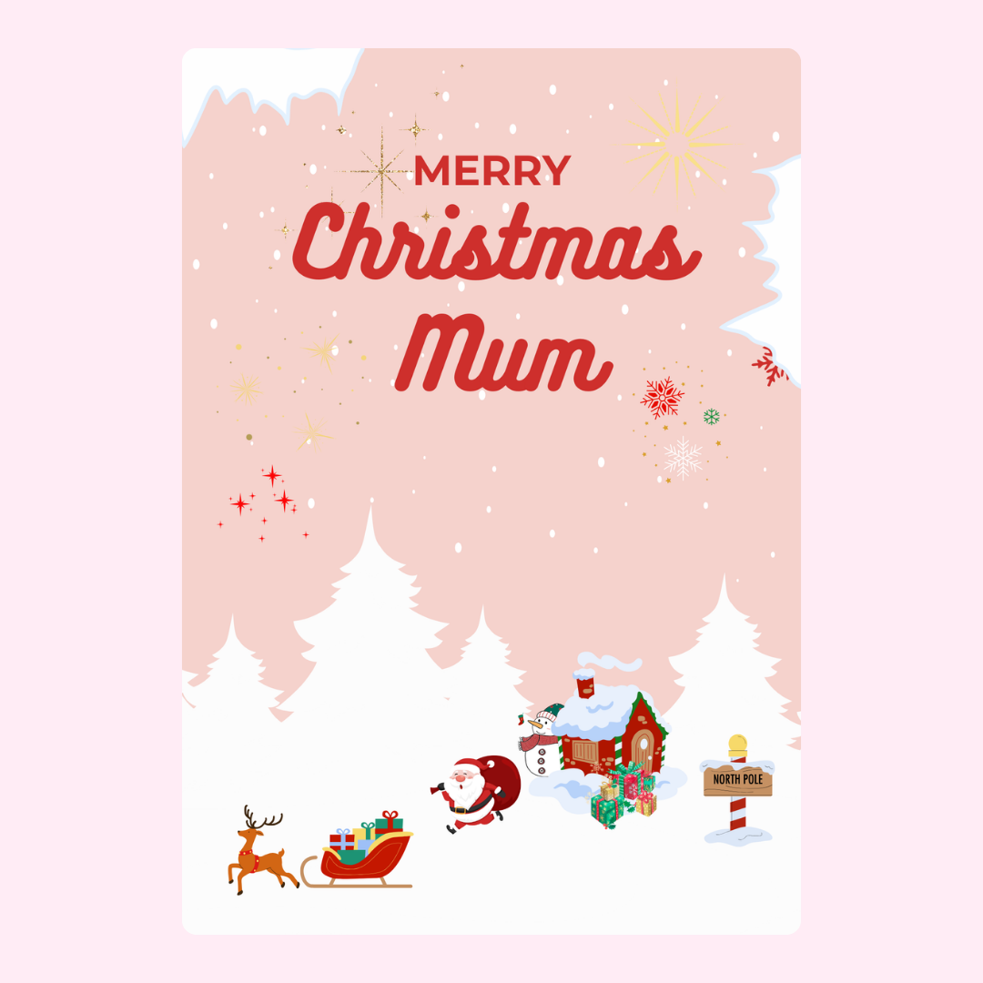Merry Christmas Mum card with Santa, 34_25690a5a