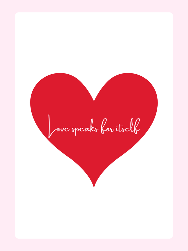 Love Speaks Cake Card, Valentine's Day