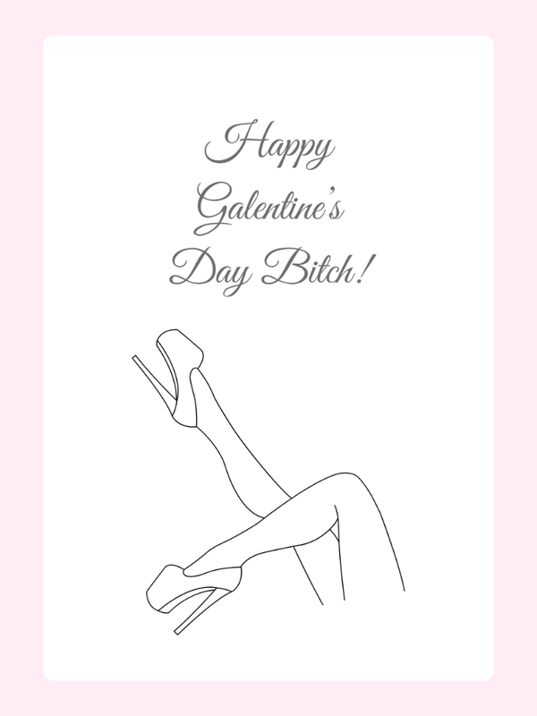 Happy Galentine Day13 Cake Card, for kids