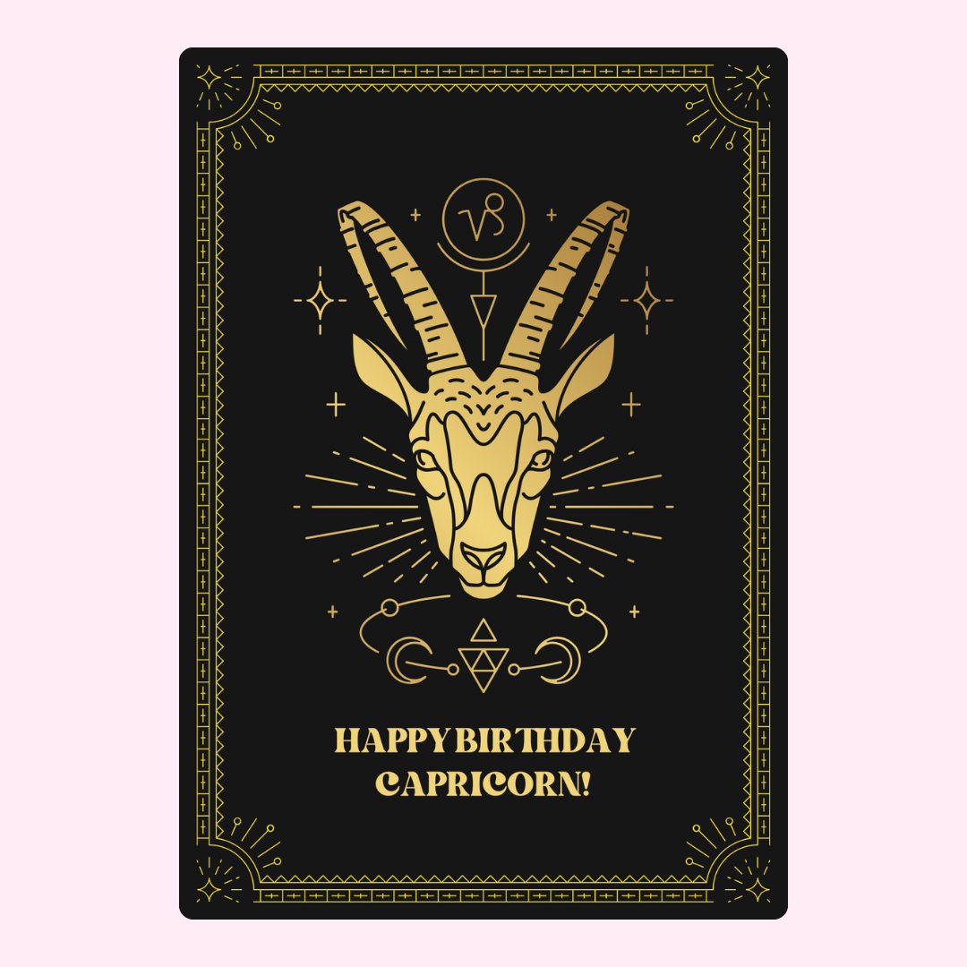 Capricorn birthday card