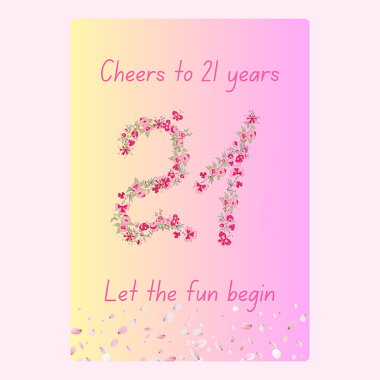 21st birthday card with floral 21 - 34_f9208a7c