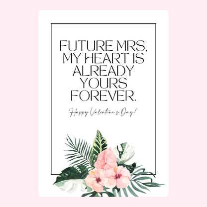 Future Mrs, my heart is yours forever.