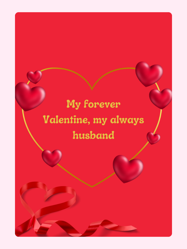 My Forever Valentine1 Cake Card, for a husband