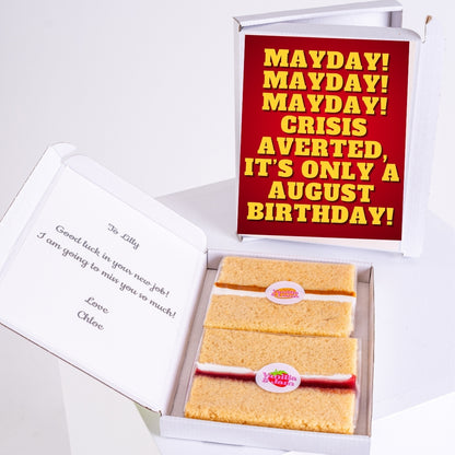 Vanilla sponge slices in gift box